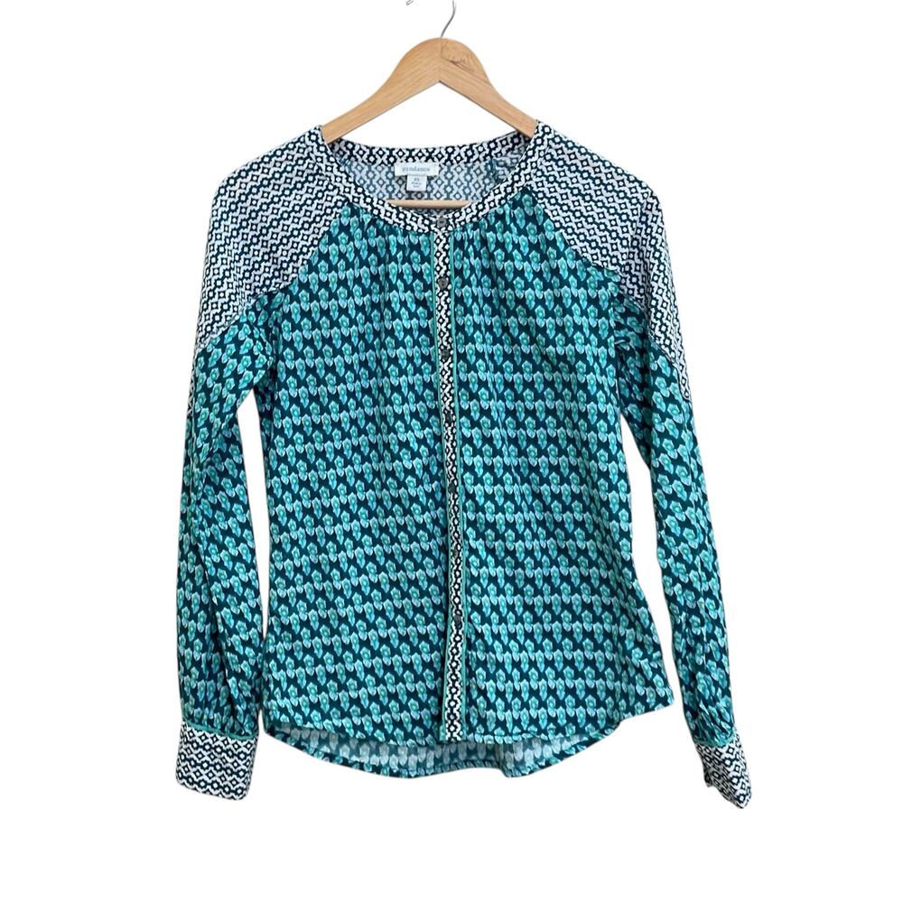 Sundance Boho Blue Patterned Size Xs Lightweight … - image 2